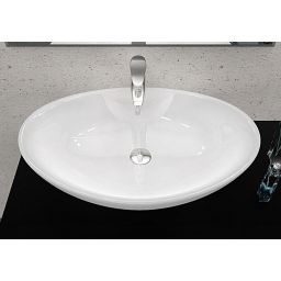 Rea Rosa-2 umywalka 58,5x38,4 cm owalna nablatowa biała REA-U0160