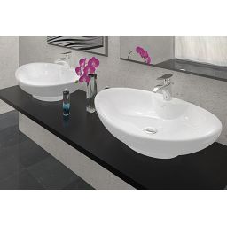 Rea Rosa-2 umywalka 58,5x38,4 cm owalna nablatowa biała REA-U0160