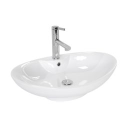 Rea Rosa-2 umywalka 58,5x38,4 cm owalna nablatowa biała REA-U0160