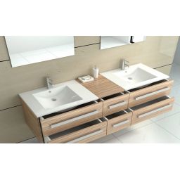 Rea Dafne 70 umywalka 71x46 cm wpuszczana prostokątna biała REA-U0190