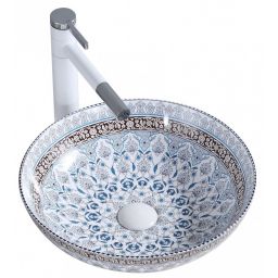 Rea Arte Blue umywalka 40 cm nablatowa okrągła REA-U0267