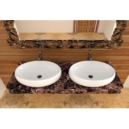 Rea Melania umywalka 60x40,5 cm owalna nablatowa biała REA-U0656