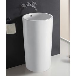 Rea Estera umywalka 46x44x81 cm wolnostojąca okrągła biała REA-U0756