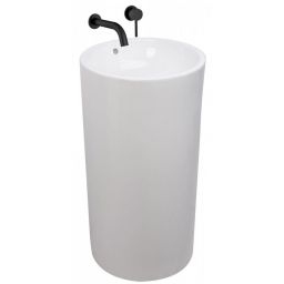 Rea Estera umywalka 46x44x81 cm wolnostojąca okrągła biała REA-U0756