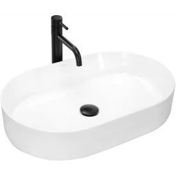 Rea Nadia umywalka 60 cm nablatowa owalna biała REA-U1055