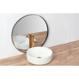 Rea Sami White umywalka 36 cm nablatowa okrągła biała REA-U1891