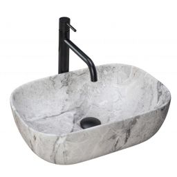 Rea Livia umywalka 46,5x33,5 cm prostokątna nablatowa REA-U3800