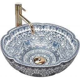 Rea Vivien umywalka 42,5 cm nablatowa okrągła biała REA-U5666