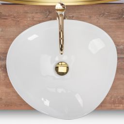 Rea Andrea umywalka 47x43 cm nablatowa owalna biała REA-U6333