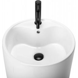 Rea Anya umywalka 45x45x84 cm wolnostojąca okrągła biała REA-U6503