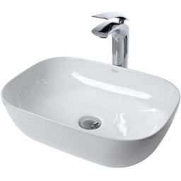 Rea Belinda Slim umywalka 46,5x33,5 cm nablatowa biała REA-U6521