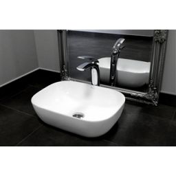 Rea Belinda Slim umywalka 46,5x33,5 cm nablatowa biała REA-U6521