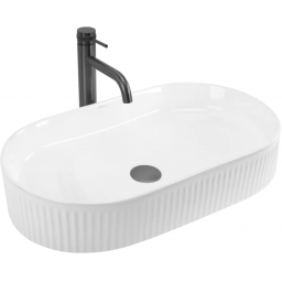 Rea Vanda umywalka 60x34 cm owalna nablatowa biała REA-U6526