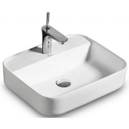 Rea Martina umywalka 51,5x41 cm nablatowa prostokątna biała REA-U6646