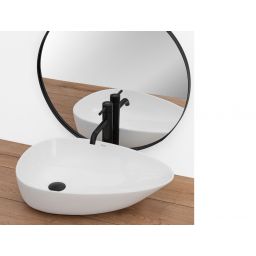 Rea Greta umywalka 56x39 cm nablatowa biała REA-U8536