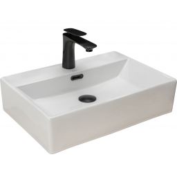 Rea Bonita umywalka 51x36 cm nablatowa prostokątna biała REA-U8701