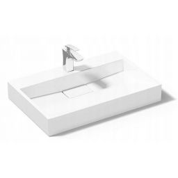 Rea Goya umywalka 60x37 cm nablatowa prostokątna biała REA-U8901