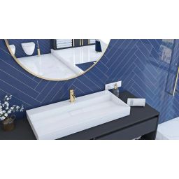 Rea Goya umywalka 70x46 cm prostokątna ścienna-nablatowa biała REA-U8902