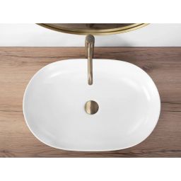 Rea Cleo umywalka 60,5x41 cm nablatowa owalna biały mat REA-U9653