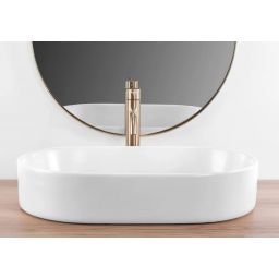 Rea Nadia umywalka 61x38,5 cm nablatowa owalna biały mat REA-U9657