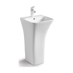 Rea Ada SLim umywalka 45,6x44,5 cm prostokątna wolnostojąca biała REA-U9902