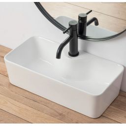 Rea Mery umywalka 50x25 cm nablatowa prostokątna biała REA-U0699