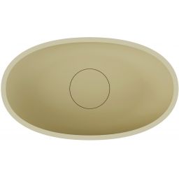 Riho Escala umywalka 55x32 cm owalna nablatowa pebble grey W030001106