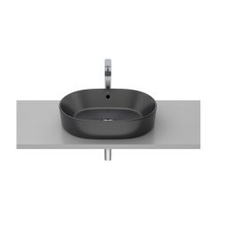 Roca Round umywalka 55x39 cm owalna nablatowa czarny mat A3270Y1080