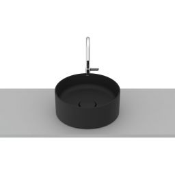 Roca Terra umywalka 30 cm okrągła nablatowa czarny mat A32787U080