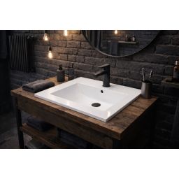 Ruvetti Elif umywalka 61x47 cm prostokątna wpuszczana-nablatowa biała DOL_EL60