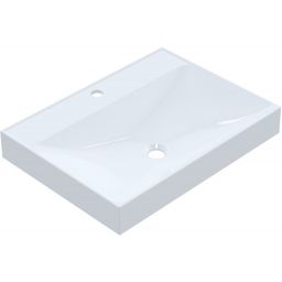 Ruvetti Erna umywalka 60x45 cm prostokątna wpuszczana-nablatowa biała DOL_ER60