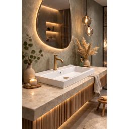 Ruvetti Irmina umywalka 80x40 cm prostokątna wpuszczana biała DOL_IR8040