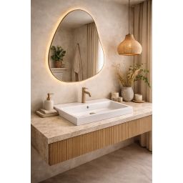 Ruvetti Irmina umywalka 80x40 cm prostokątna wpuszczana biała DOL_IR8040