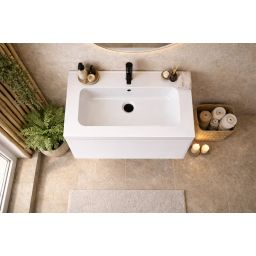 Ruvetti Ivana umywalka 80x45 cm prostokątna wpuszczana biała DOL_IVA80