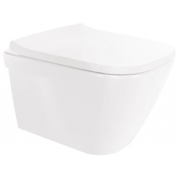 Sanindusa Look miska WC z deską wolnoopadającą wisząca bez kołnierza biały mat 134936604