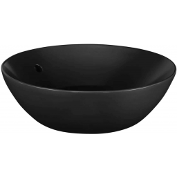 Sanindusa Sanlife umywalka 38x38 cm okrągła nablatowa czarna matowa 136379264