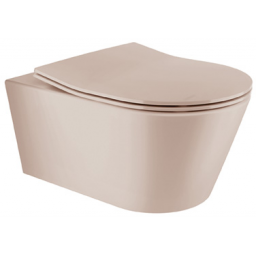 Sanindusa URB.Y miska WC z deską wolnoopadającą wisząca bez kołnierza beż mat 140947274