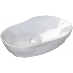 Sanindusa Magmma umywalka 60x39,6 cm owalna nablatowa biała 147389004