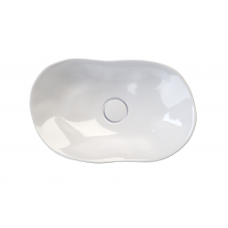 Sanindusa Magmma umywalka 60x39,6 cm owalna nablatowa biała 147389004