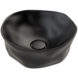 Sanindusa Magmma umywalka 42,5 cm okrągła nablatowa czarna matowa 147734264