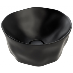Sanindusa Magmma umywalka 42,5 cm okrągła nablatowa czarna matowa 147774264