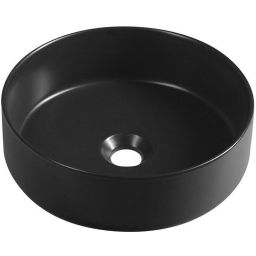 Isvea Infinity umywalka 36x36 cm okrągła nablatowa czarny mat 10NF65036-2N