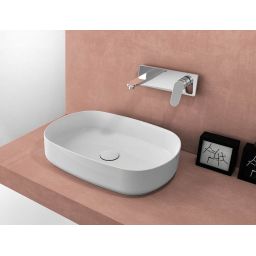 Isvea Infinity Oval umywalka 55x36 cm nablatowa owalna biała 10NF65055