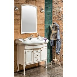 Sapho Retro szafka 89 cm podumywalkowa stojąca drewno świerkowe białe 1621