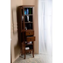 Sapho Retro szafka boczna 170 cm wysoka lewa drewno bukowe brąz 1663