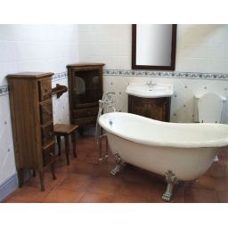 Sapho Retro szafka 35 cm boczna stojąca drewno bukowe brąz 1673