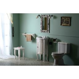 Sapho Retro taboret łazienkowy drewno świerkowe białe 1683