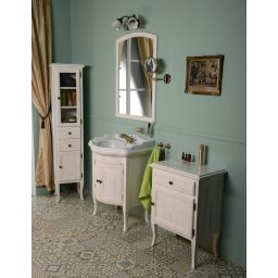 Sapho Retro szafka 60 cm podumywalkowa stojąca drewno świerkowe białe 1684