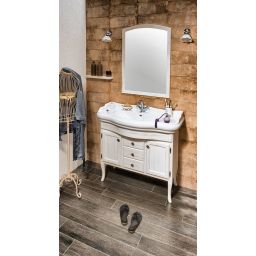 Sapho Retro lustro łazienkowe 65x91 cm drewno świerkowe białe 1685