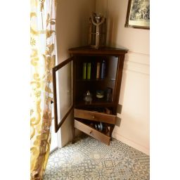 Sapho Retro szafka 61,5 cm narożna lewa stojąca drewno bukowe brąz 1701